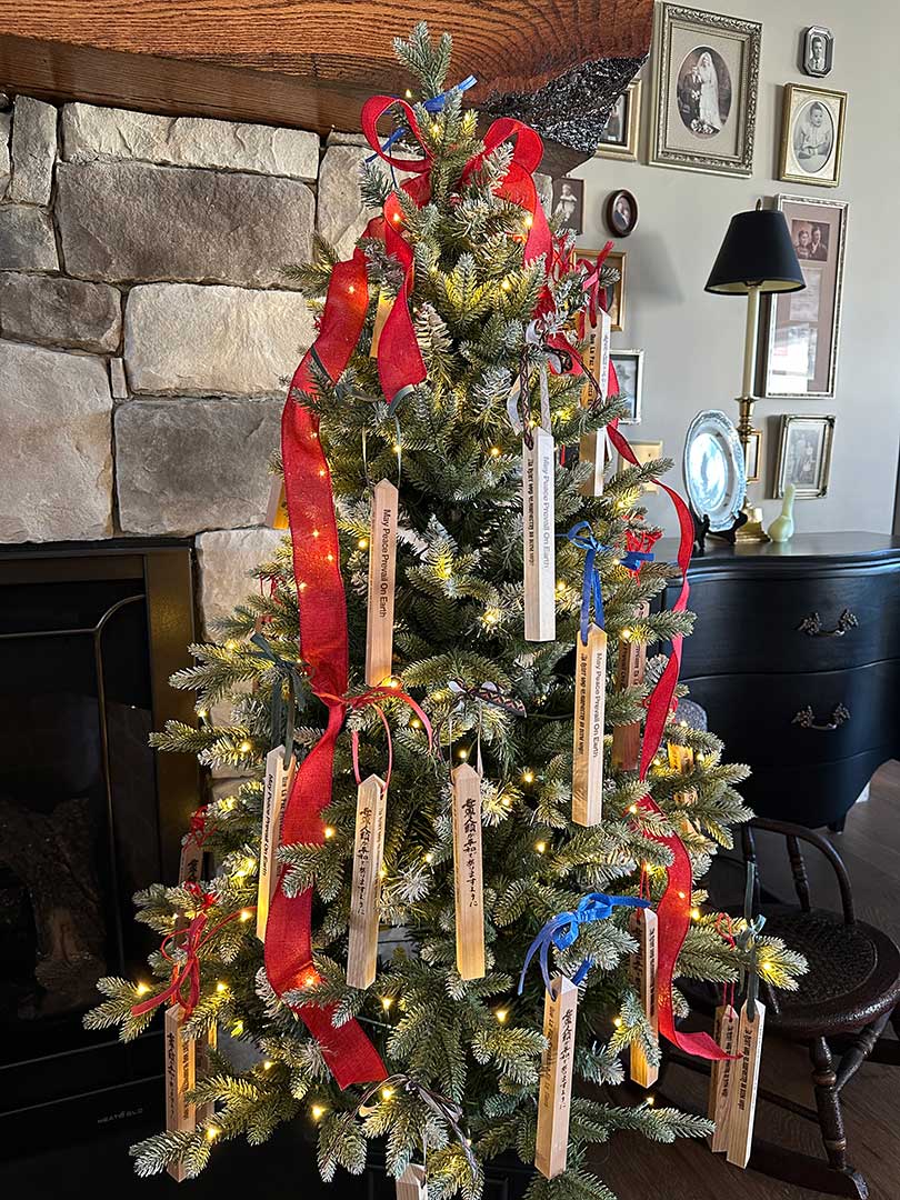 Holiday Ornament Mini Cedar Peace Poles