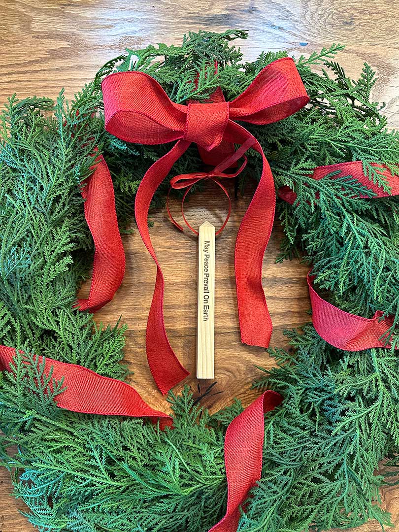 Holiday Ornament Mini Cedar Peace Poles