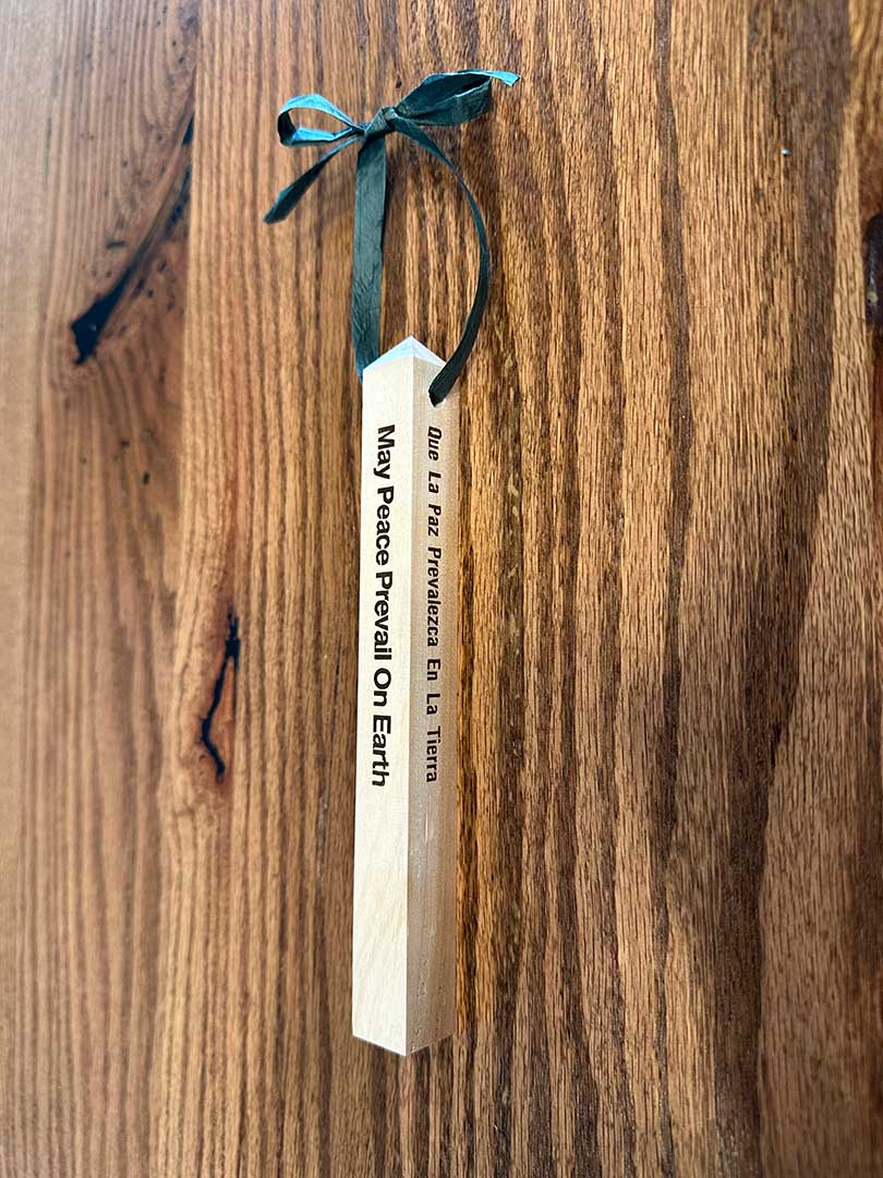 Holiday Ornament Mini Cedar Peace Poles