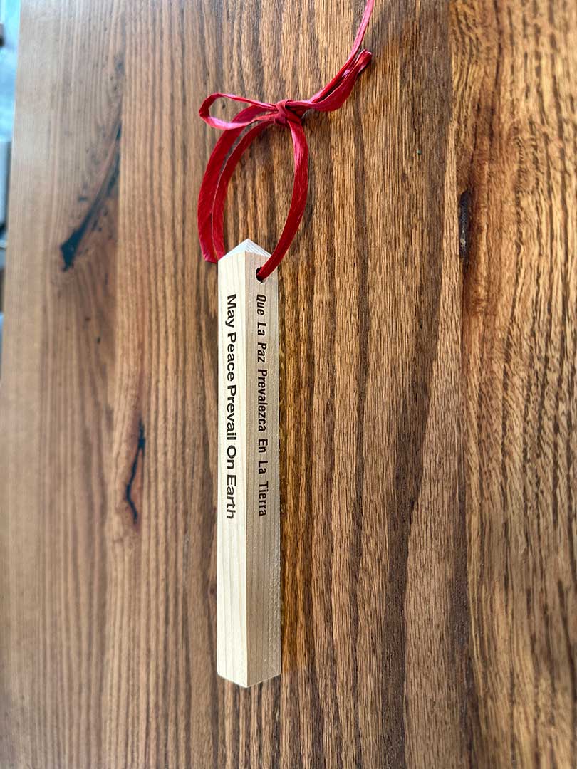 Holiday Ornament Mini Cedar Peace Poles