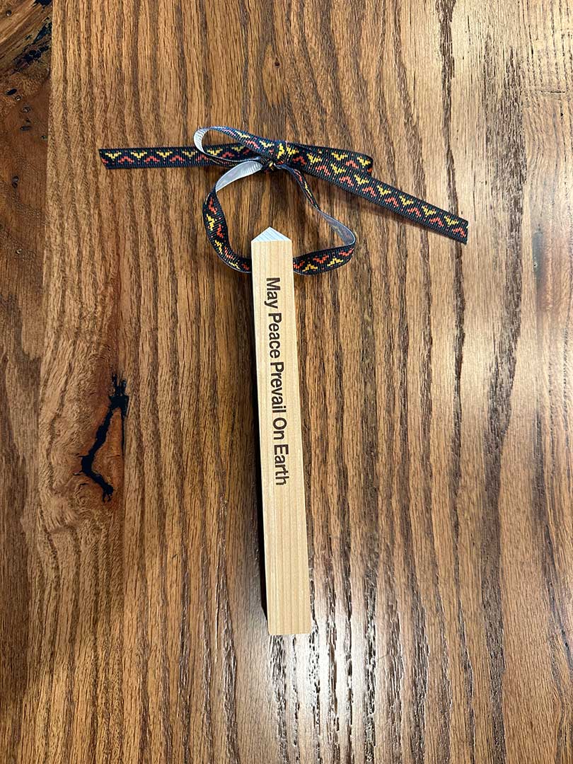 Holiday Ornament Mini Cedar Peace Poles