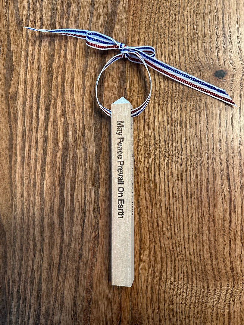 Holiday Ornament Mini Cedar Peace Poles
