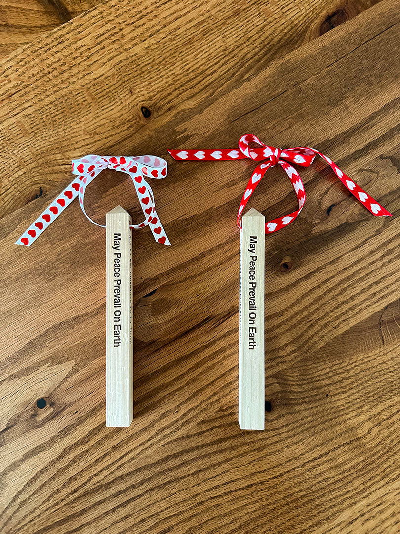 Valentine Ornament Mini Cedar Peace Poles