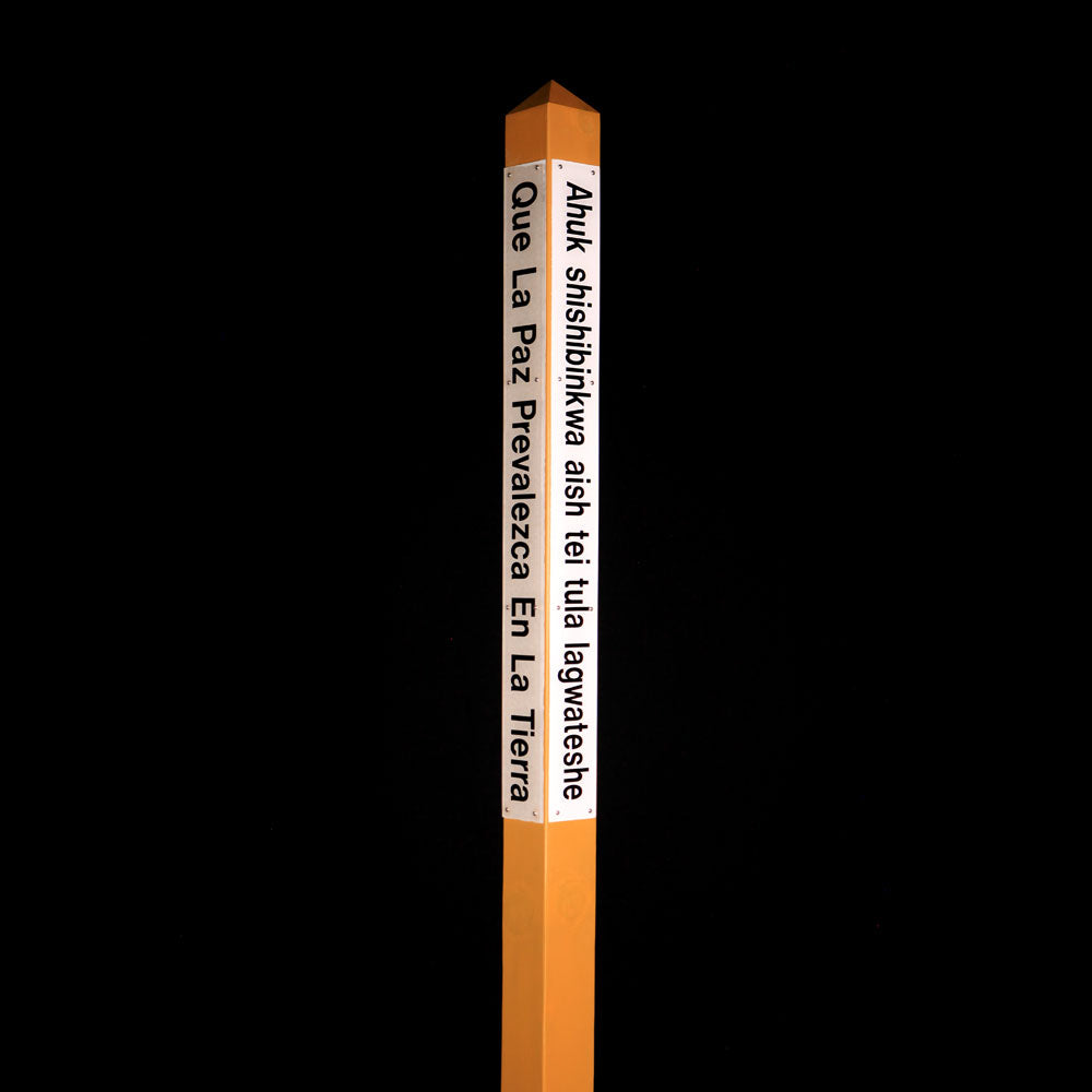 4-Sided Cedar | 4 Plexiglass Plaques – Peace Pole Makers USA