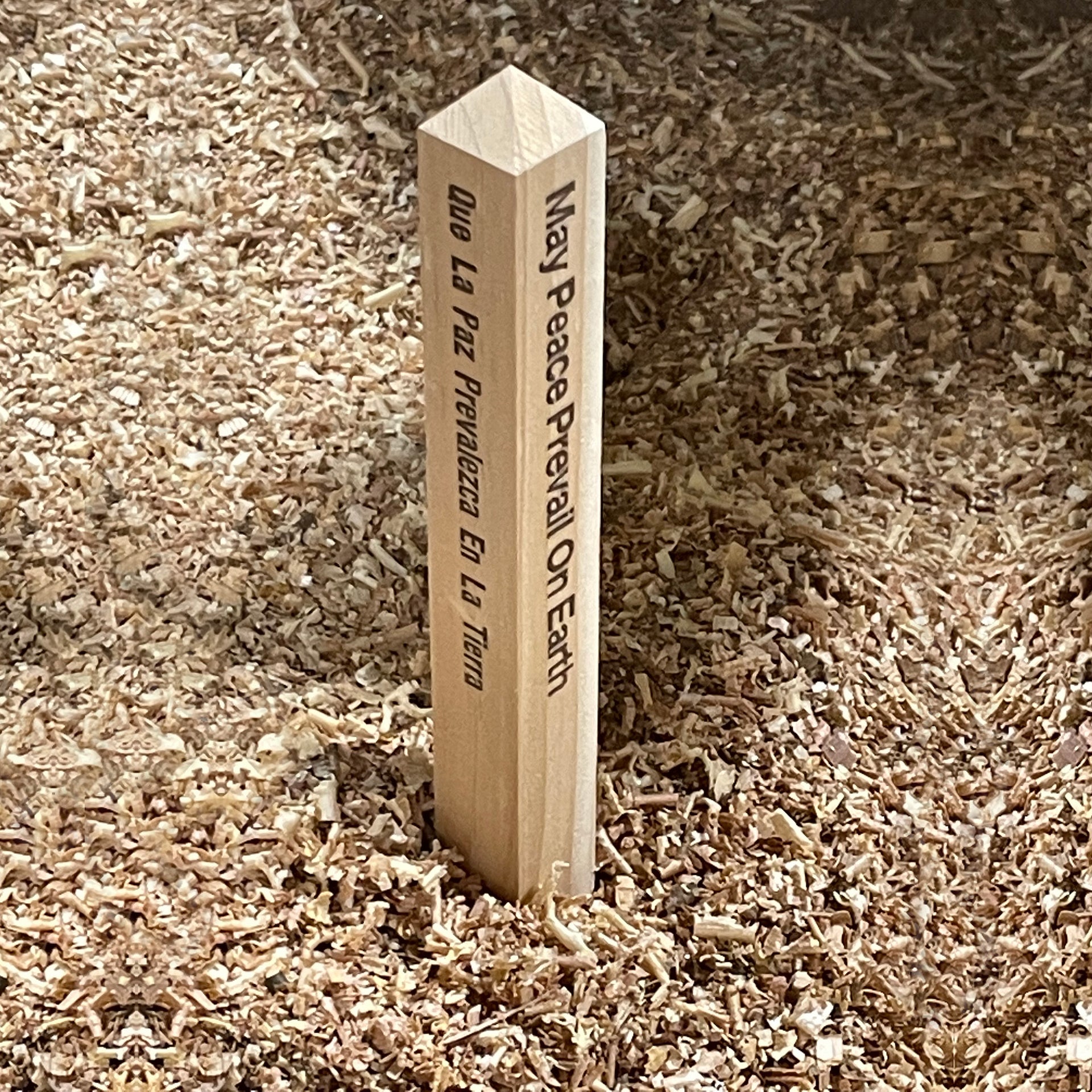 Mini Cedar 7" Peace Pole Makers USA